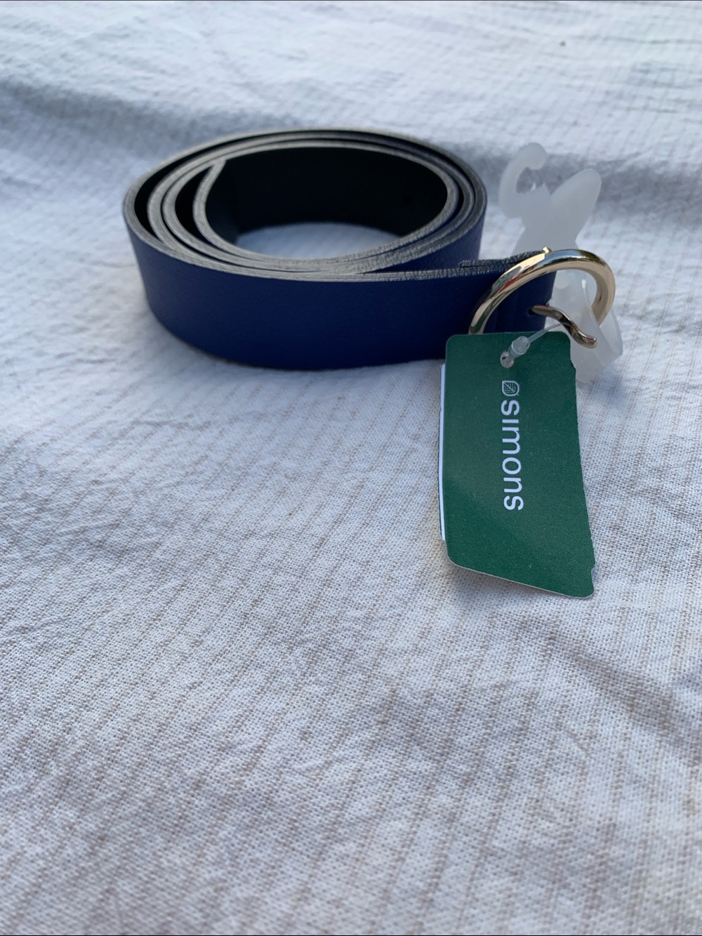 NWT Simons Premium Italian Leather Belt – Royal Blue (Size M)